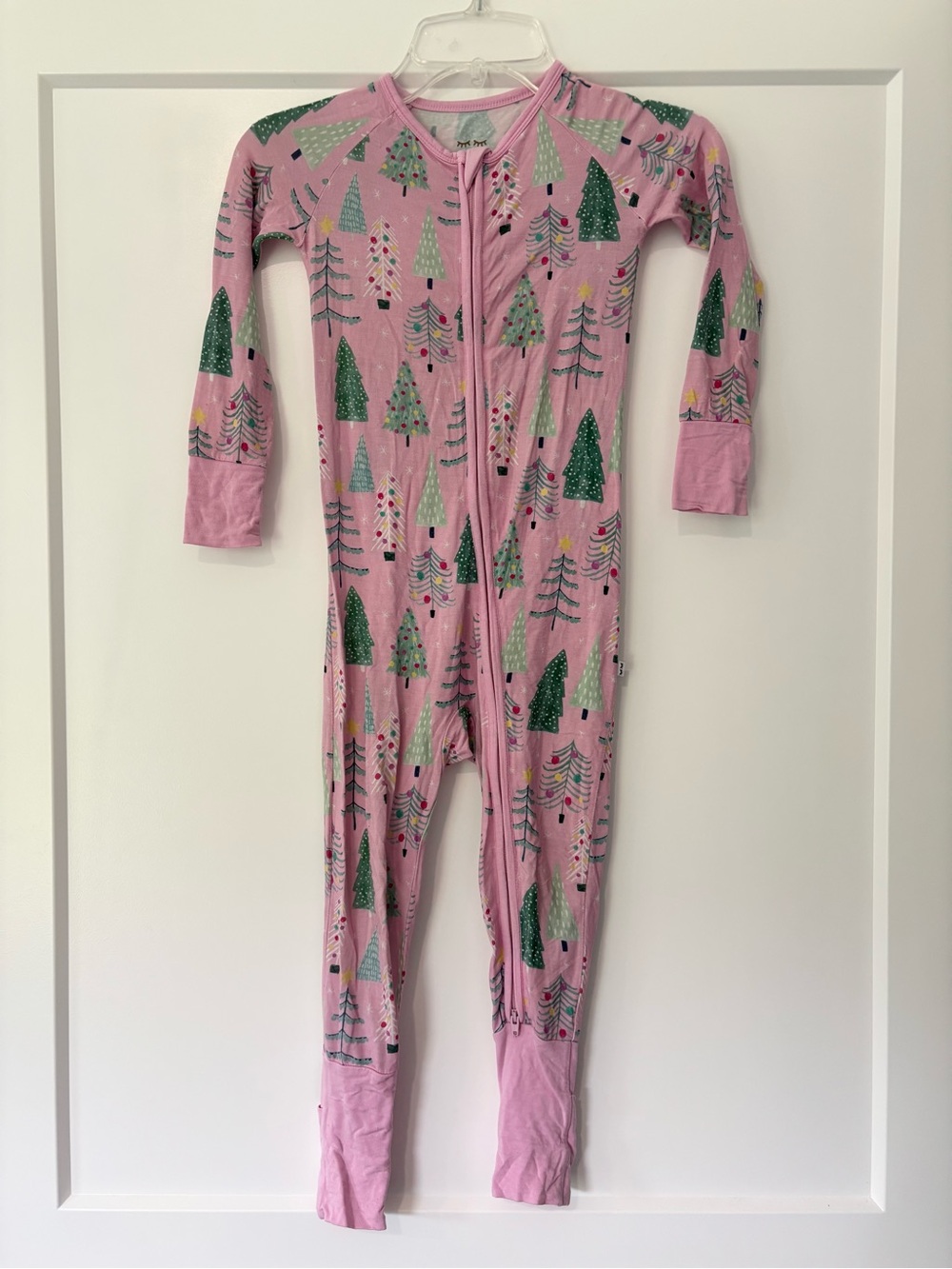 Little Sleepies Pink Twinkling Trees Bamboo Zippy Pajama 3t